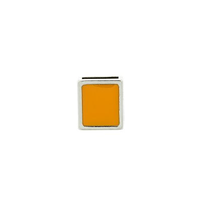 Pasador Esmaltado Naranja Con Baño De Niquel de 14 mm. de Largo Para Fleje De Cuero De 10 Mm. Bolsa De 2 Piezas