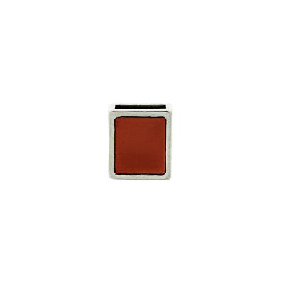 Pasador Esmaltado Naranja Translucido Con Baño De Niquel de 14 mm. de Largo Para Fleje De Cuero De 10 Mm.
