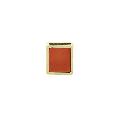 Pasador Esmaltado Naranja Translucido Con Baño De Oro 24Kt. de 14 mm. de Largo Para Fleje De Cuero De 10 Mm.Bolsa De 2 Piezas