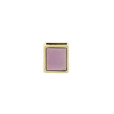 Pasador Esmaltado Violeta Translucido Con Baño De Oro 24Kt. de 14 mm. de Largo  Para Fleje De Cuero De 10 Mm.Bolsa De 2 Piezas