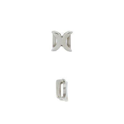 Pasador Con Baño De Niquel Para Fleje De Cuero De 8 Mm.(Bolsa De 4 Piezas)