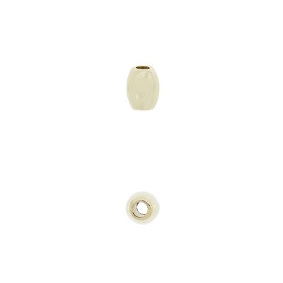 Separador Oval Bañado En Oro 24Kt. De 10 Mm. Con Orificio De 3 Mm. De Dia.(Bolsa De 12 Piezas)