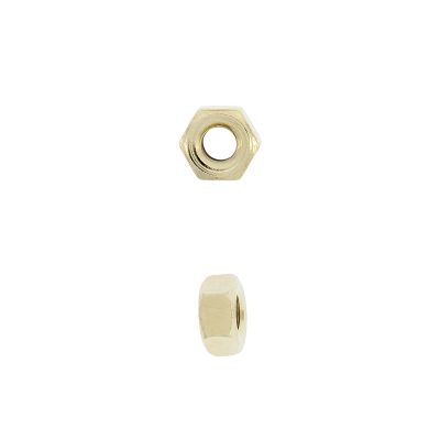 Separador Hexagonal Bañado En Oro 24Kt. De 11 Mm. Con Orificio De 5 Mm. De Dia.(Bolsa De 6 Piezas)