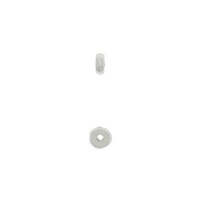 Separador Bañado En Niquel Con Orificio De 2 Mm. De Dia.(Bolsa De 12 Piezas)