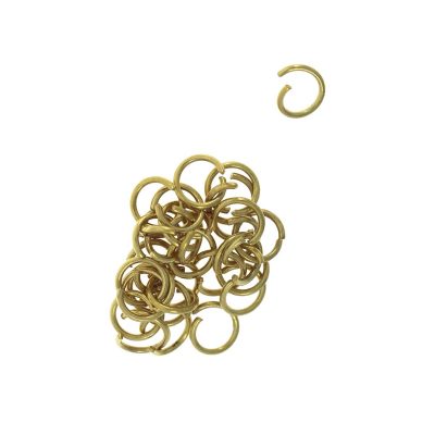 Aro Trancador De 5.0Mm.Con Baño De Oro 24Kt.(Alambre Calibre 0.5Mm.)(Bolsa De 50 Piezas)
