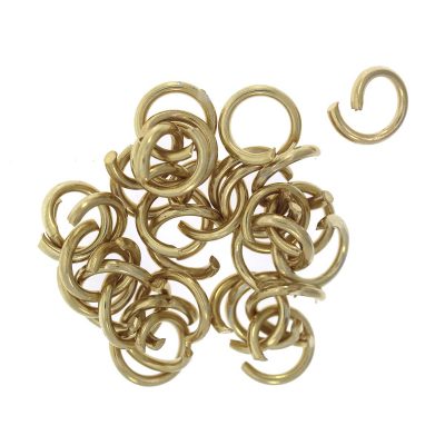 Aro Trancador De 6.0Mm.Con Baño De Oro 24Kt. (Alambre Calibre 1.2Mm) El Mas Usado(Bolsa De 50 Piezas)
