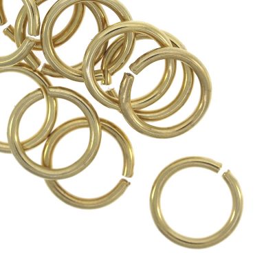 Aro De Alambre De 12Mm.Dia.Interno Con Baño De Oro 24Kt.(Alambre Calibre 2Mm.)(Bolsa De 10 Piezas)