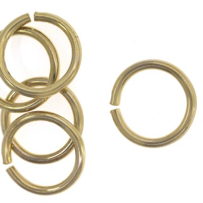 Aro De Alambre De 16Mm.Dia.Interno Con Baño De Oro 24Kt.(Alambre Calibre 2.5Mm.)(Bolsa De 6 Piezas)