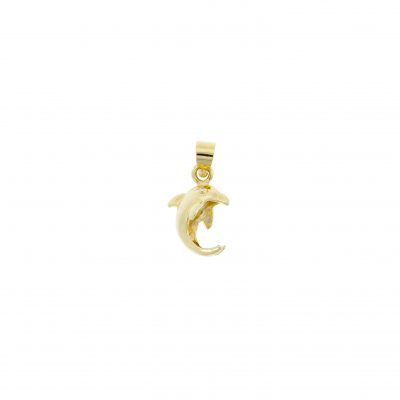 Dije Delfin Porta Perla Con Baño De Oro 24Kt.De 16 Mm.(Bolsa De 4 Piezas)