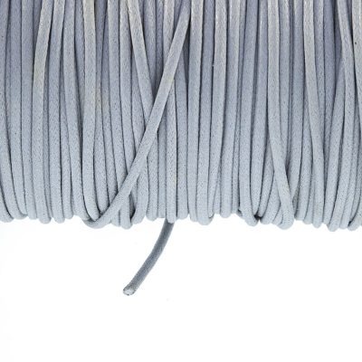 Cordon Algodón Encerado De 2.0Mm Color Gris Claro