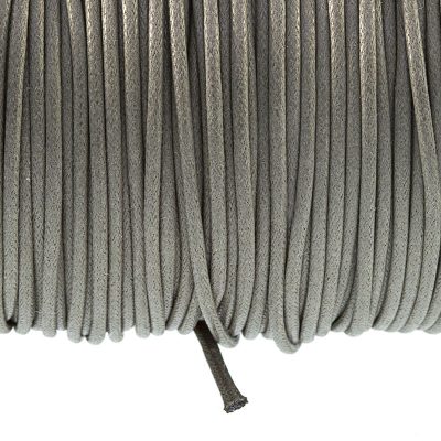 Cordon Algodón Encerado De 2.0Mm Color Gris Oscuro