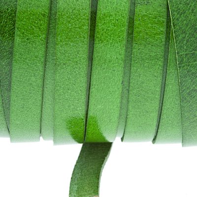 Fleje De Cuero De 10Mm Color Verde Grama