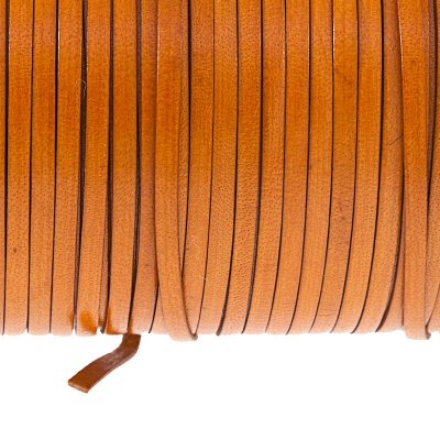 Fleje De Cuero De 3Mm Color Naranja