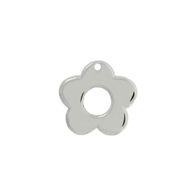 Colgante Flor Con Baño De Niquel De 34 * 36 Mm. (Bolsa De 1 Pieza)