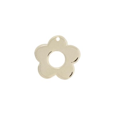 Colgante Flor Con Baño De Oro 24Kt. De 34 * 36 Mm. (Bolsa De 1 Pieza)