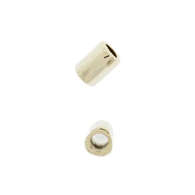 Separador Bañado En Oro 24Kt. Con Orificio De 6 Mm. De Dia.(Bolsa De 2 Piezas)