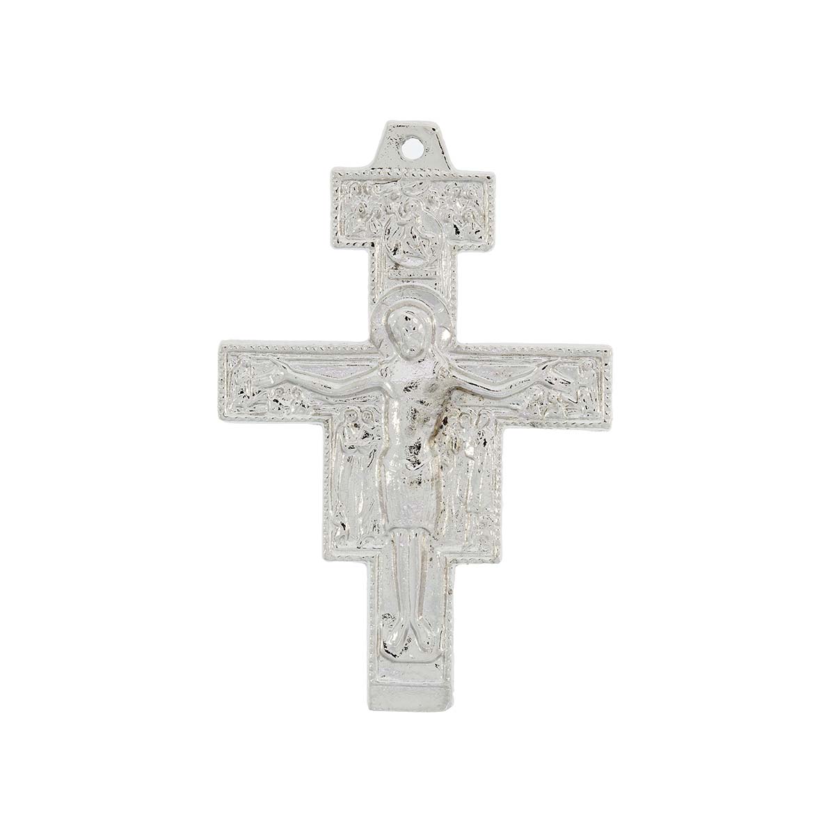 Colgante Crucifijo Con Baño De Niquel De 61 * 40 Mm.(Bolsa De 1 Pieza)