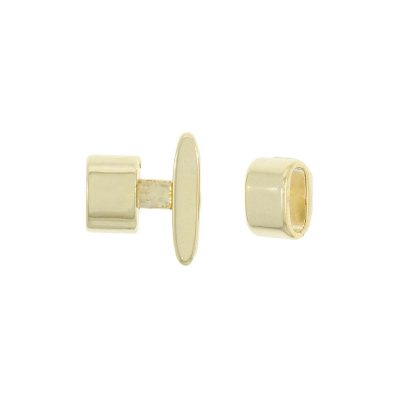 Cierre Con Baño De Oro 24Kt. Para Fleje De Cuero De 10 Y 12 Mm. Bolsa De 2 Sets