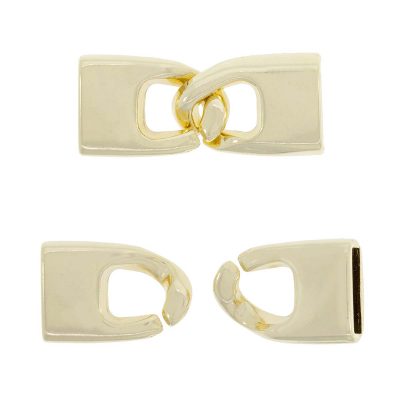 Cierre Bañado En Oro 24Kt. Con Abertura De 14 Mm. Bolsa De 2 Sets