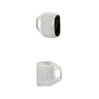 Terminal Bañado En Niquel Con Abertura De  14*6 Mm.(Bolsa De 4 Piezas)