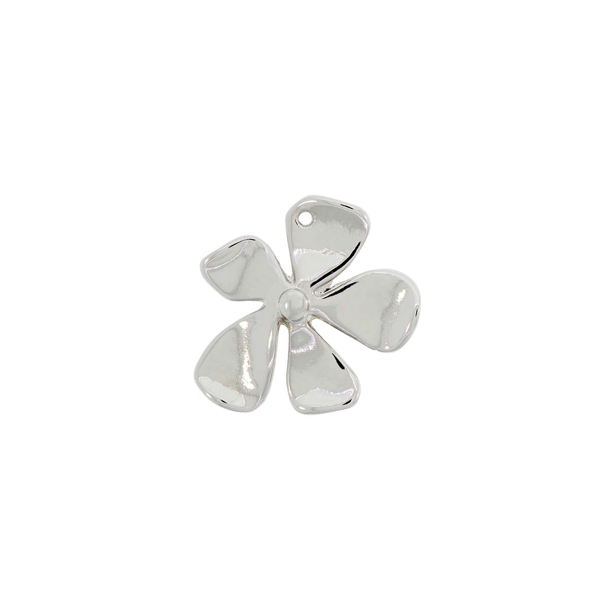 Colgante Flor Con Baño De Niquel De 35 * 32 Mm.(Bolsa De 2 Piezas)