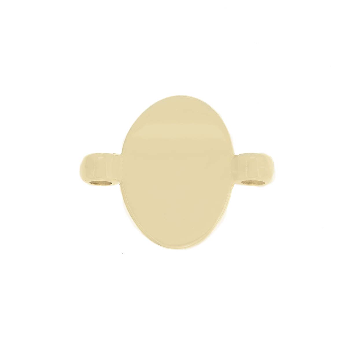 Adorno Curvo De 31 Mm.Con Pasadores Laterales De 4.5 Mm.Bañado En Oro 24Kt. Bolsa De 2 Piezas