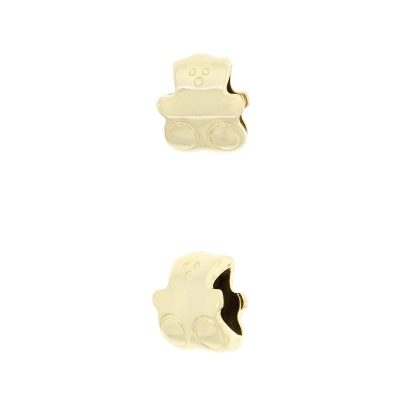 Terminal Ciego Con Baño De Oro 24Kt.Para Cordon De Cuero De 10X4.5 Mm.O Media Caña De 10 Mm.(Bolsa De 2 Piezas)