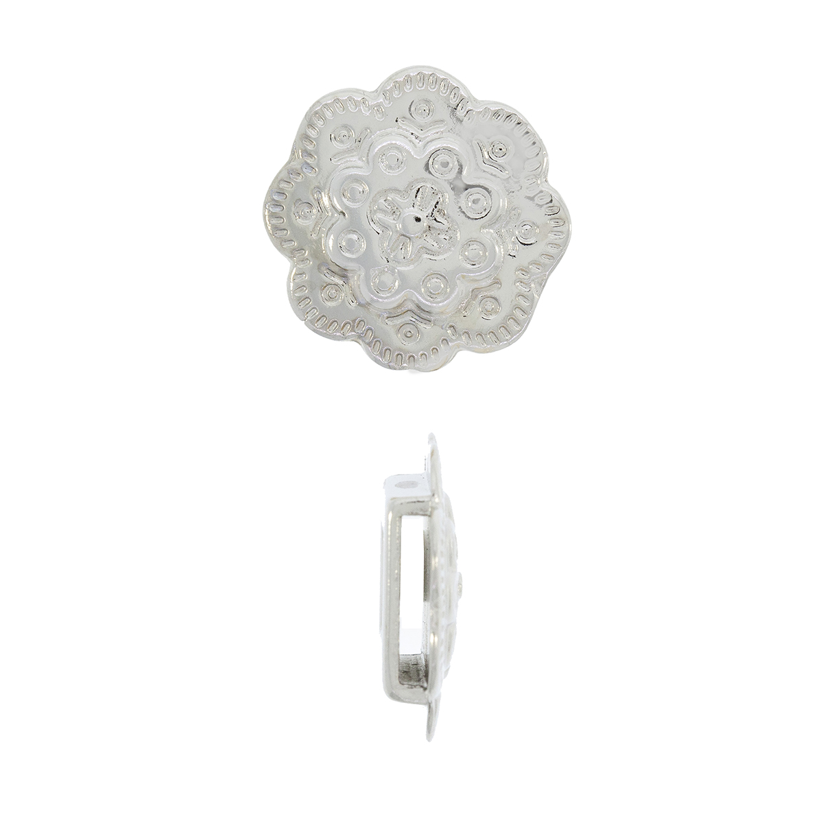 Pasador Con Baño De Niquel Para Fleje De Cuero De 12 Mm.(Bolsa De 2 Piezas)