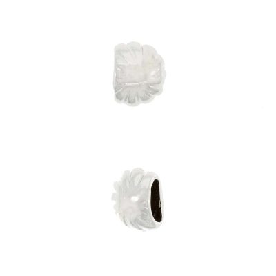 Terminal Ciego Con Baño De Niquel Para Cordon De Cuero De 10X4.5 Mm.O Media Caña De 10 Mm.(Bolsa De 2 Piezas)