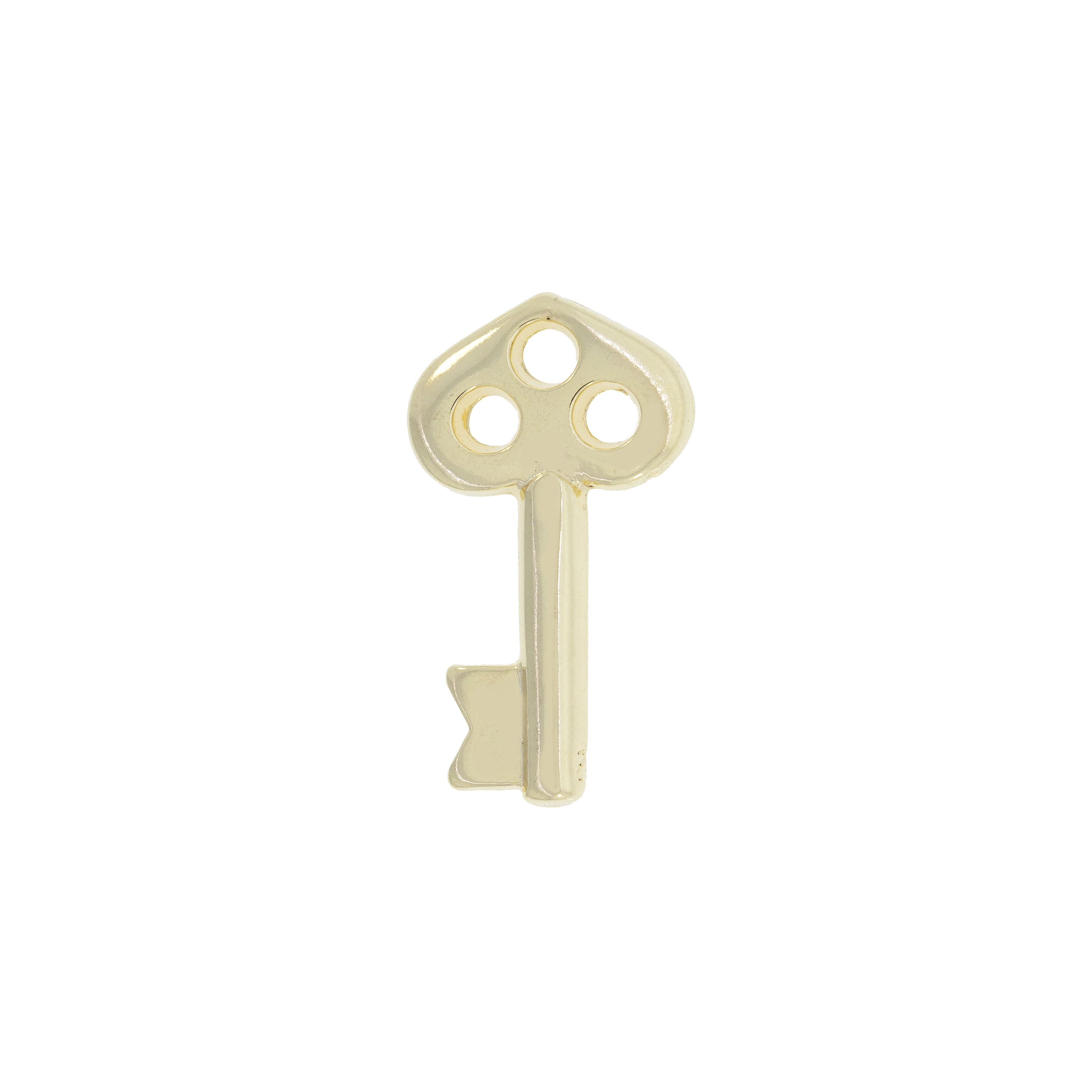 Dije Llave Con Baño De Oro 24Kt. De 32 * 17 Mm.(Bolsa De 2 Piezas)