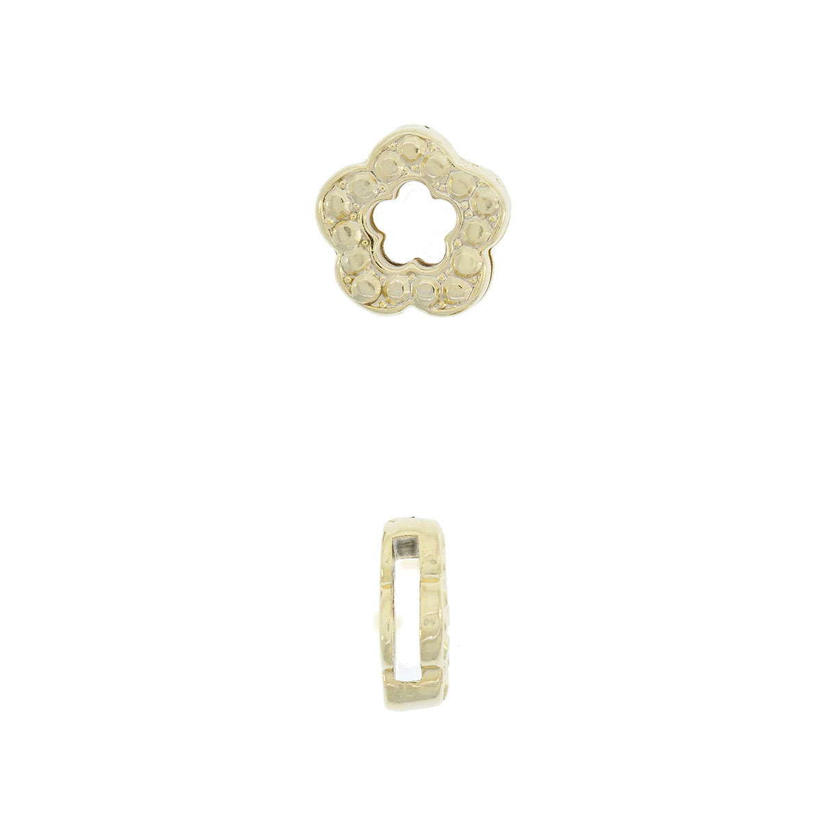 Pasador Con Baño De Oro 24Kt. Para Fleje De Cuero De 10 Mm.(Bolsa De 4 Piezas)