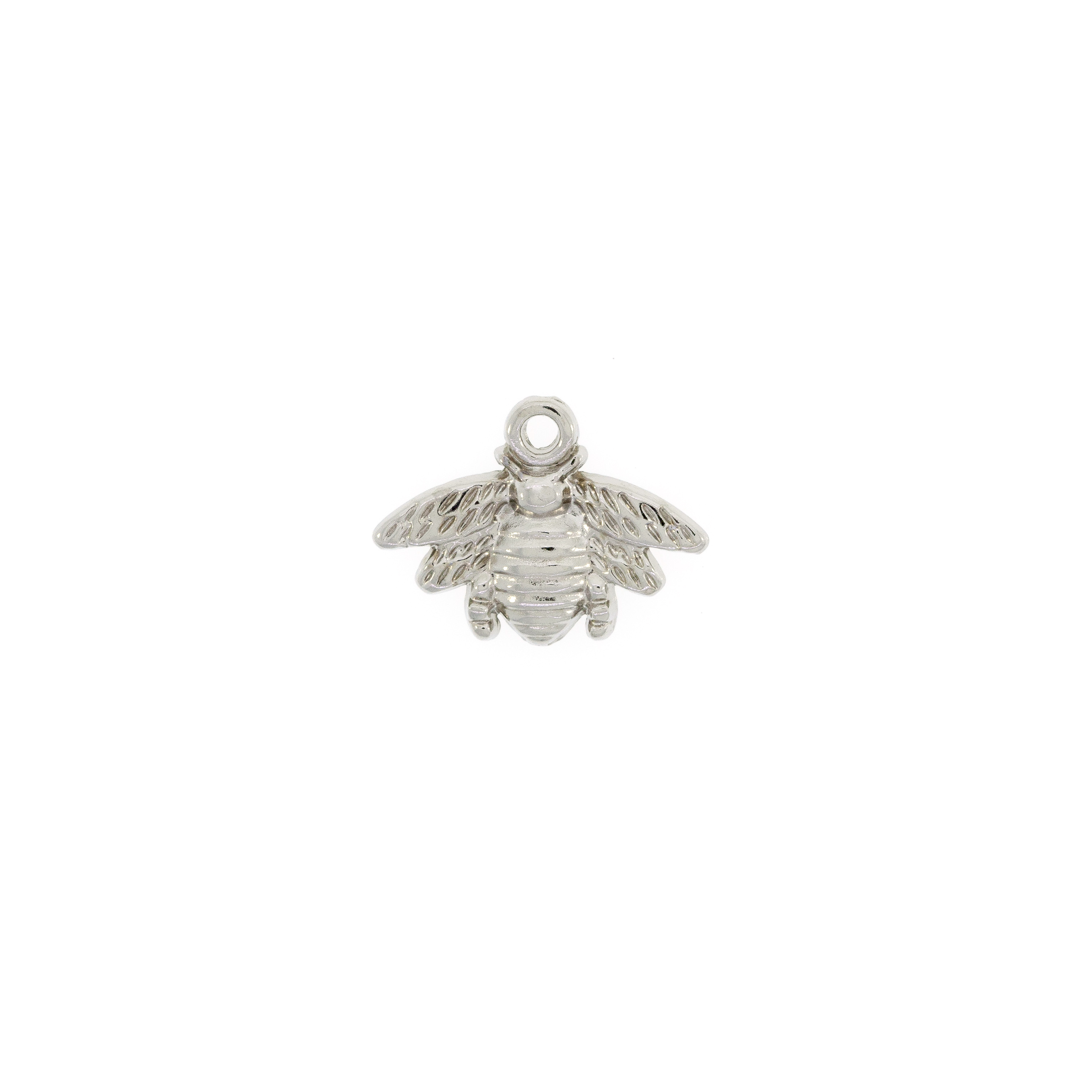 Dije Abeja Con Baño De Niquel De 16 * 21 Mm.(Bolsa De 4 Piezas)