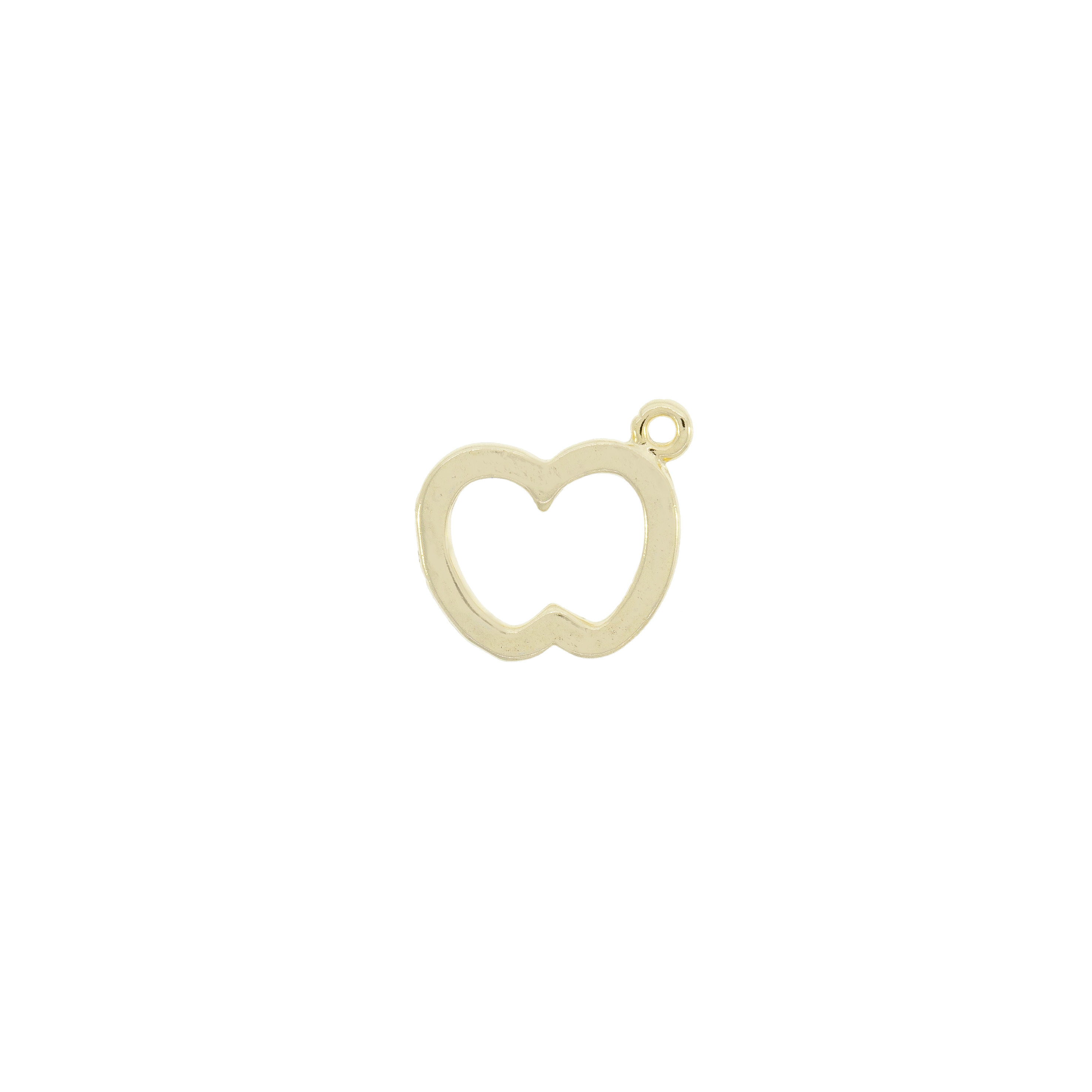Dije Manzanita Con Baño De Oro 24Kt. De 14 * 17 Mm.(Bolsa De 4 Piezas)
