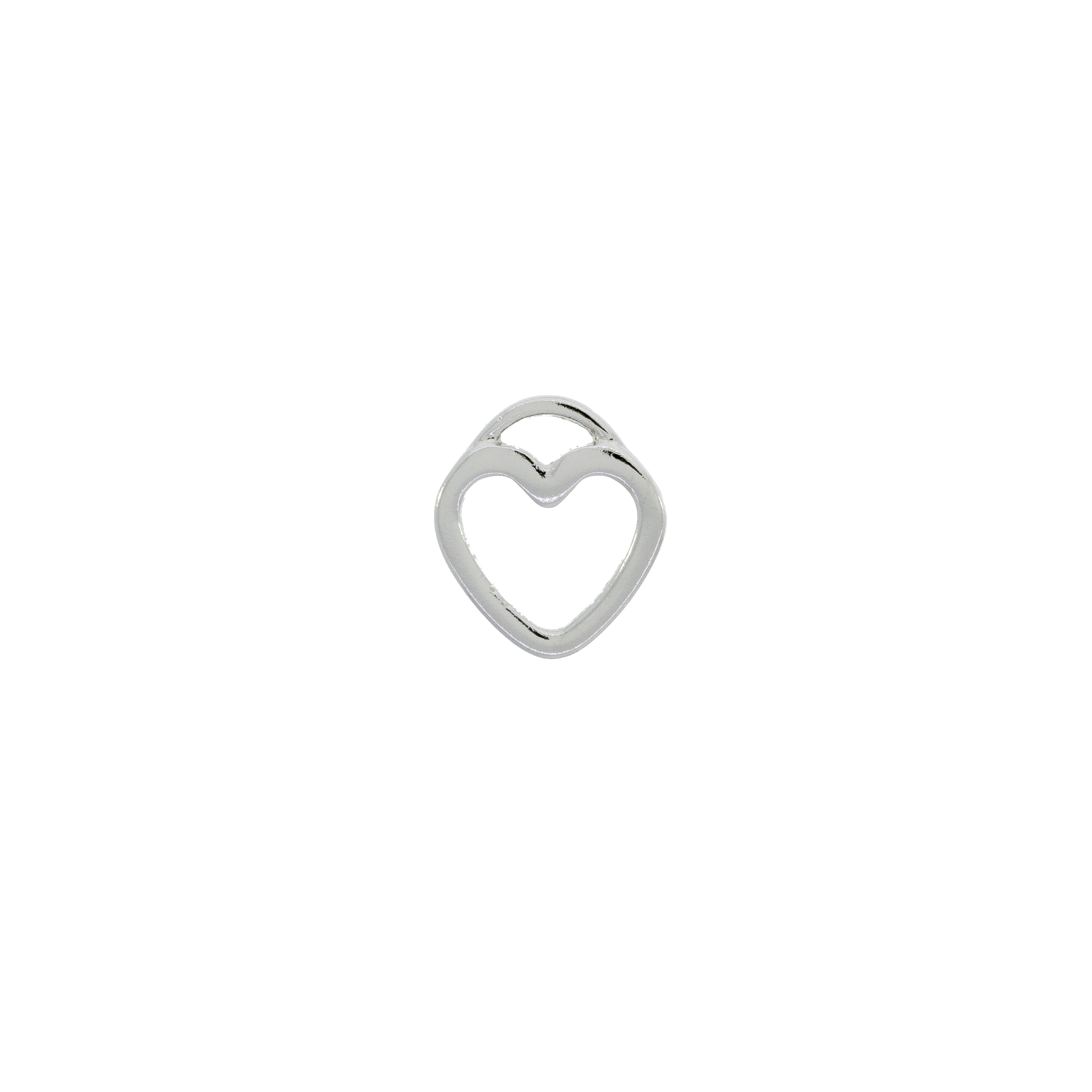 Dije Corazon Con Baño De Niquel De 17 * 15 Mm.(Bolsa De 8 Piezas)