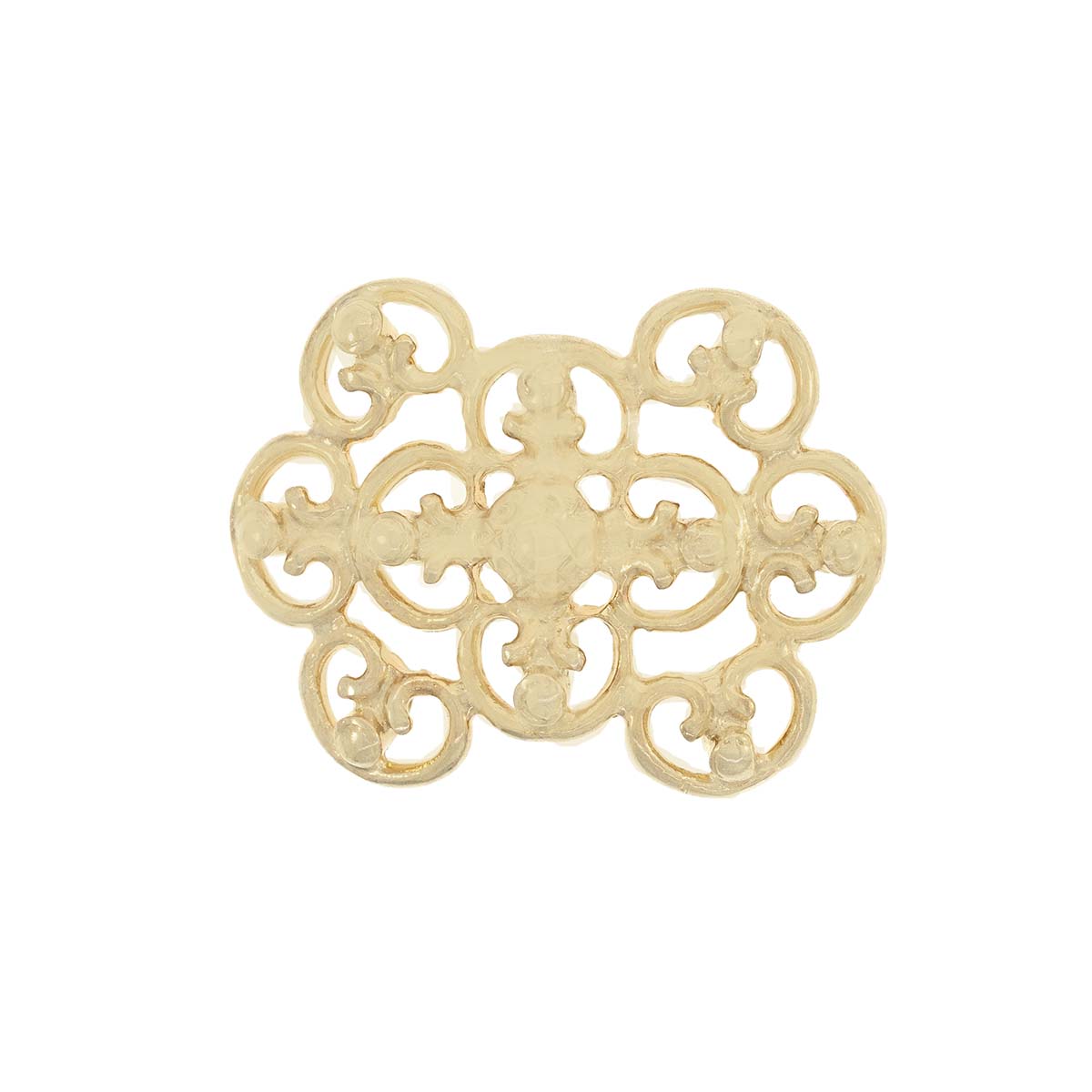 Adorno Curvo De 41*32 Mm.Con Baño De Oro 24Kt. Bolsa De 1 Pieza