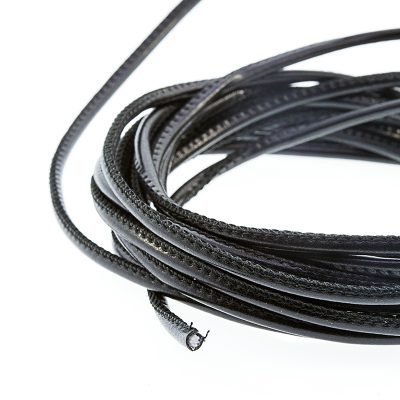 Cordon Cosido Tubular Vegano De 3.0Mm Color Nero