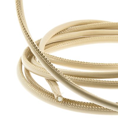 Cordon Cosido Tubular Vegano De 4.0Mm Color Capuccino