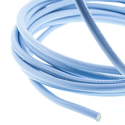 Cordon Cosido Tubular Vegano De 4.0Mm Color Cielo