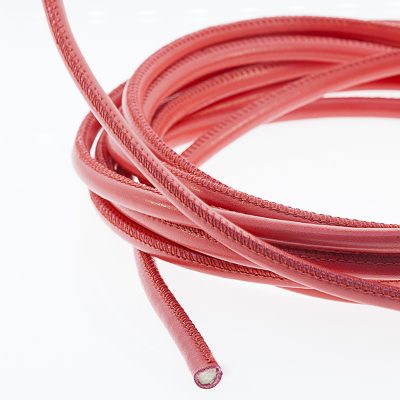 Cordon Cosido Tubular Vegano De 4.0Mm Color Corallo
