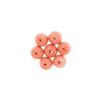 Esferas De Resina De 12 Mm. Color Coral Claro (Bolsa De 12 Piezas)
