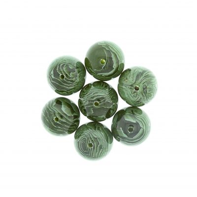Esferas De Resina De 18 Mm. Color Jade (Bolsa De 8 Piezas)