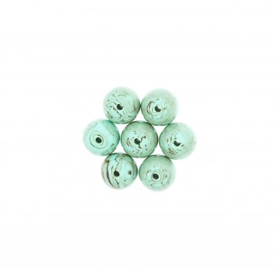 Esferas De Resina De 12 Mm. Color Turquesa Claro (Bolsa De 12 Piezas)
