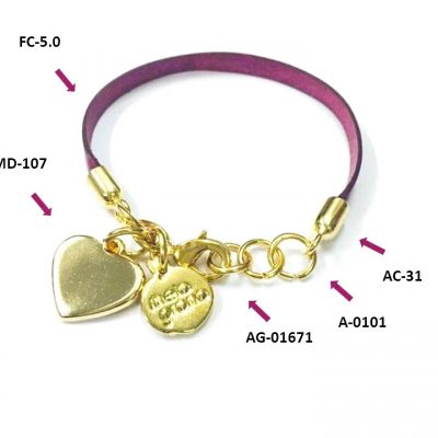 Pulsera De Cuero Con Charms | Diy Leather Charms Bracelet