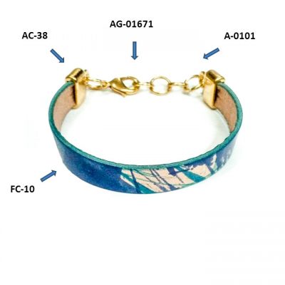 Pulsera Creativa De Cuero Pintado