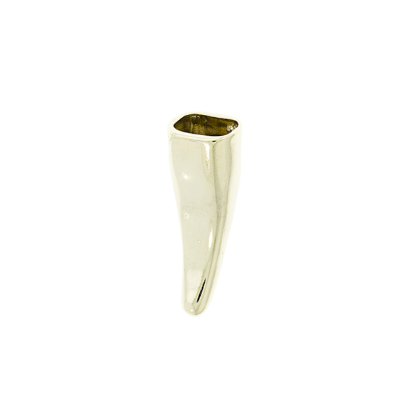 TERMINAL CIEGO DE 34mm Y ORIFICIO PARA CORDON DE CUERO DE 10mm Y MEDIA CAÑA VEGANO. BAÑO DE ORO 24 KT.(Bolsa de 2 Piezas) - Imagen 2