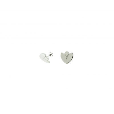 ZARCILLO TULIPAN DE 15 mm BAÑADO EN NIQUEL CON RETENEDOR (BOLSA DE 1 SET)